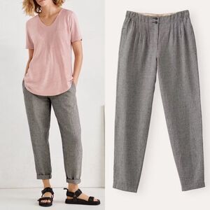 Poetry linen high rise tapered trousers women’s 10 lagenlook artsy natural fiber